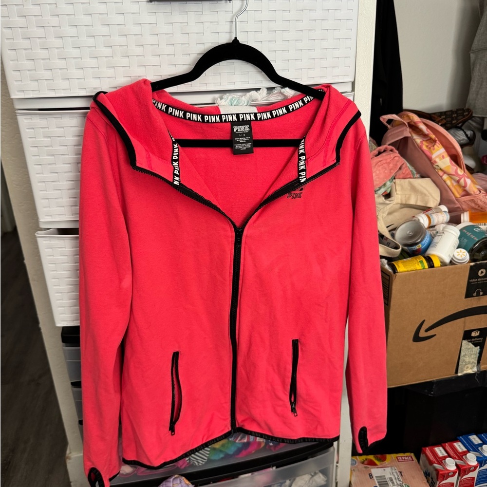 PINK Victoria's Secret Bright Pink Utility Jacket